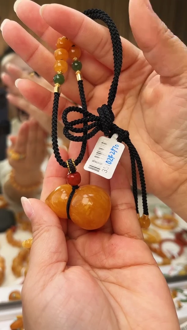 手链琥珀未镶嵌葫芦