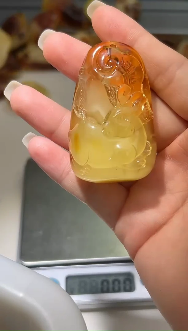 裸石琥珀未镶嵌琥珀蜜蜡吊坠