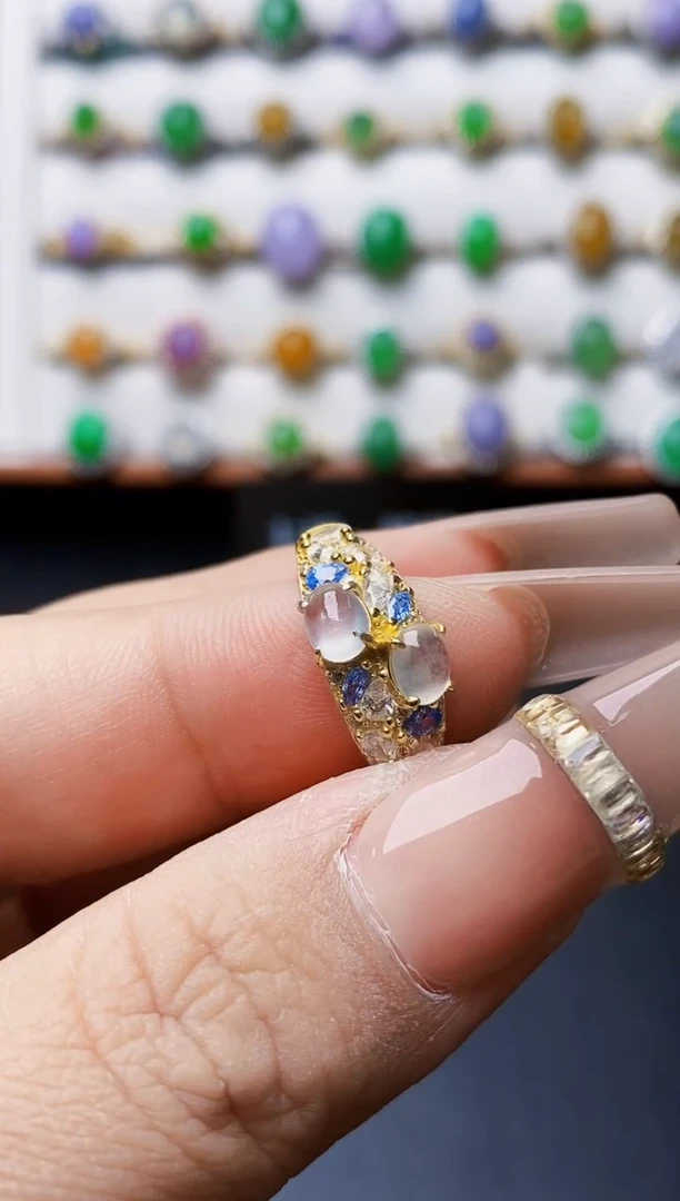 银S925镶嵌戒指翡翠5312