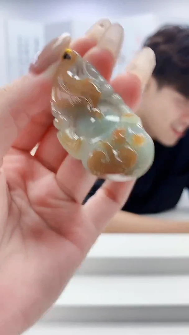 未镶嵌定制翡翠5145lr-毛货挂件60