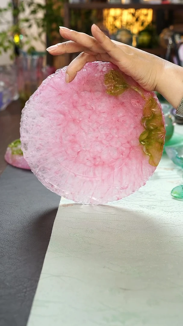 琉璃闪购鱼戏莲叶粉色