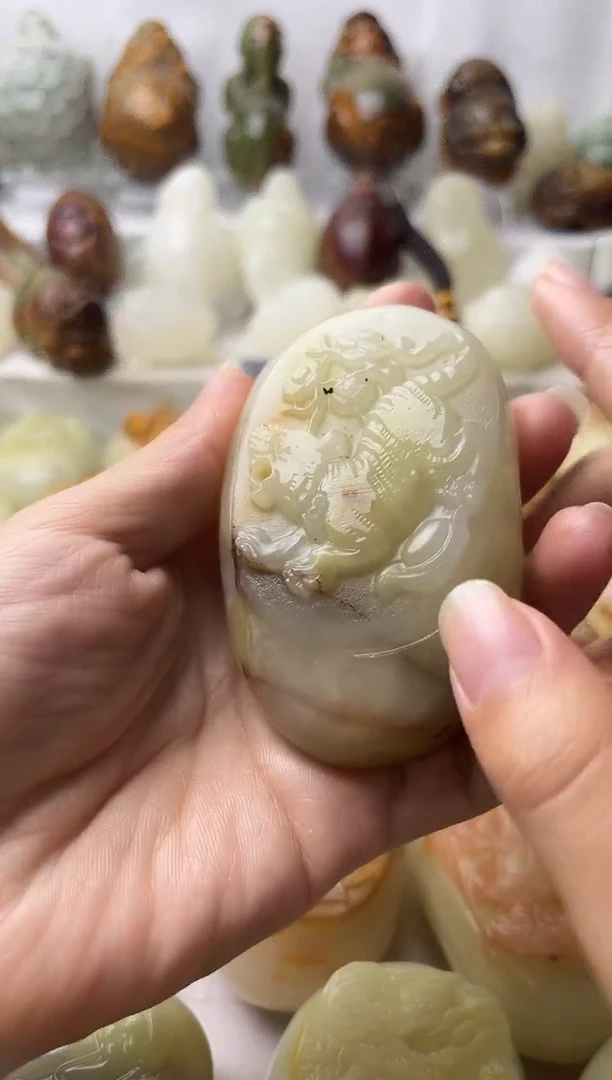 石材方解石棉纹正常不退换虎微瑕