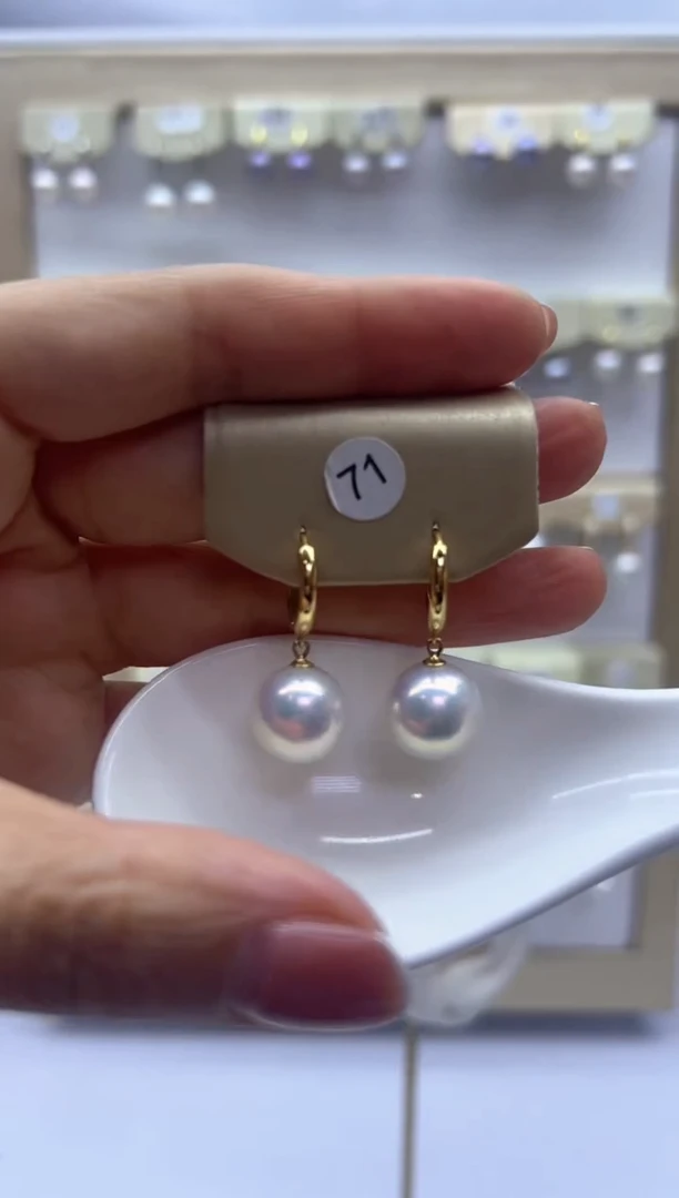 【闪购商品】淡水珍珠耳饰银S925镶嵌71
