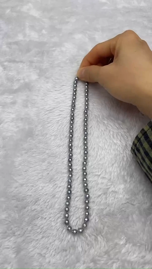 项链银S925镶嵌海水珍珠AK真多麻5.5-6mm