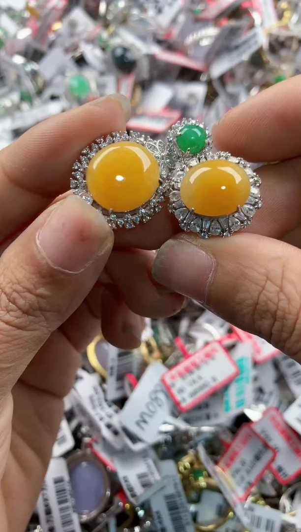 银S925镶嵌戒指翡翠888---7