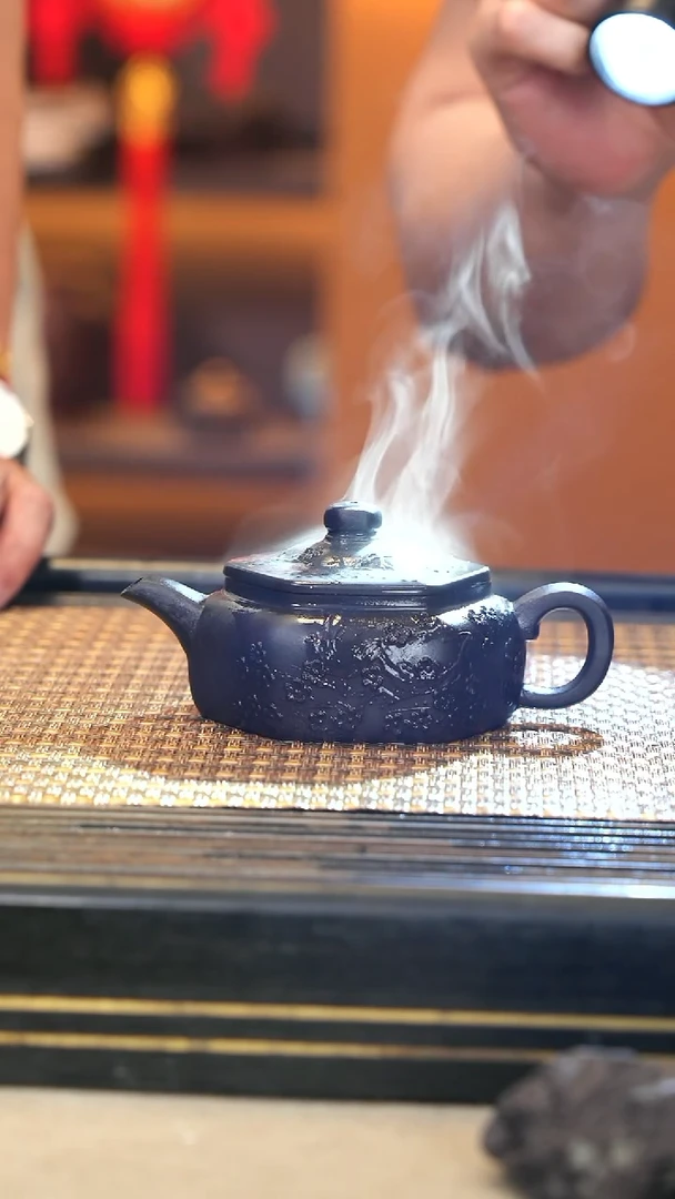 茶壶紫砂LJY62《六方明炉》云雾天青