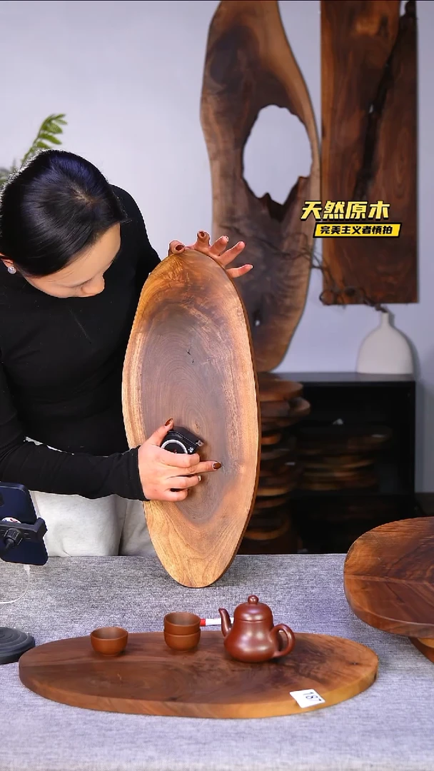 木北美黑胡桃原木.干裂疤结不属于商品质量问题完美主义者慎拍