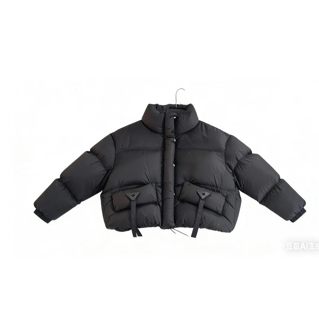 1羽绒服女2025冬新款韩版小个子时尚宽松休闲立领羽绒服短款外套