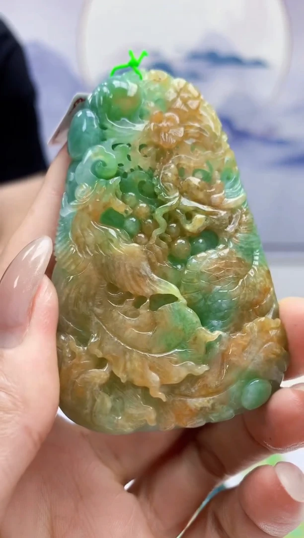 定制翡翠未镶嵌5124MM-毛货挂件72