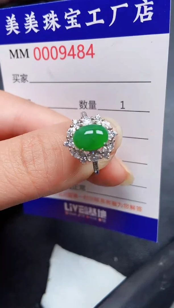 翡翠银S925镶嵌颈饰9484