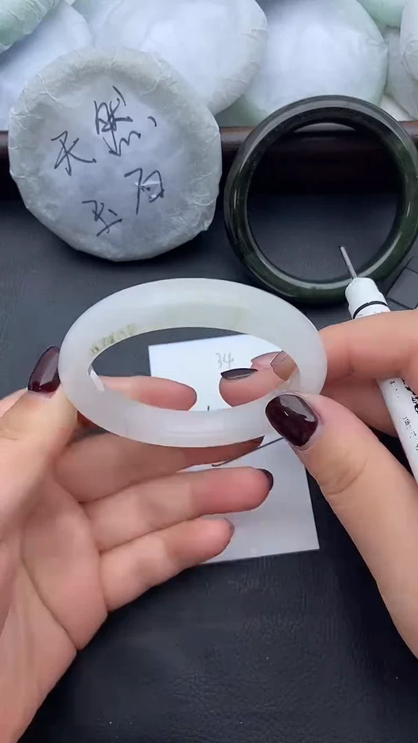 未镶嵌手镯石英质玉34+54/55