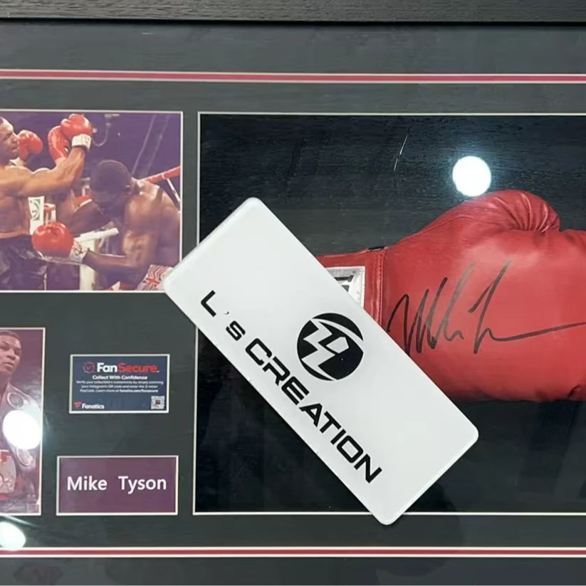 【亲签保真】泰森亲签拳套带装裱 可定制装裱或礼盒