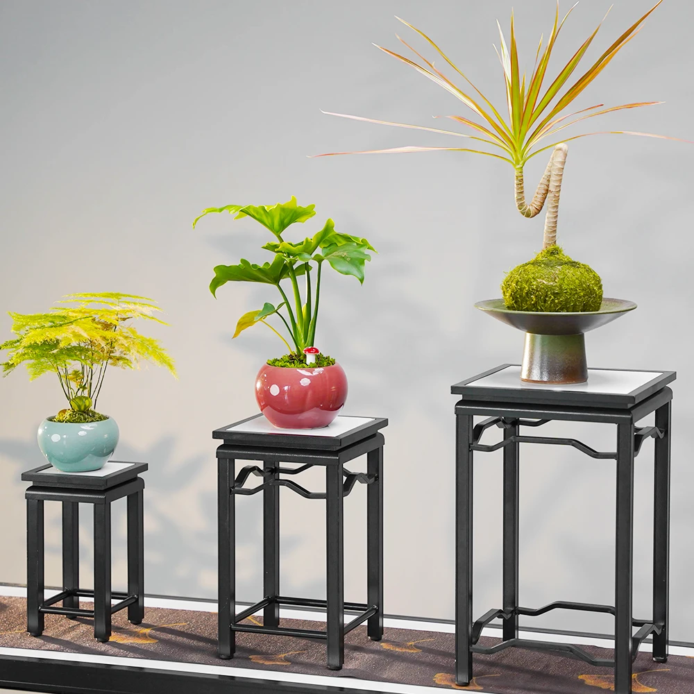 铝合金【简约小方几】盆景博古架茶台小方凳轻奢新中式古典花架子