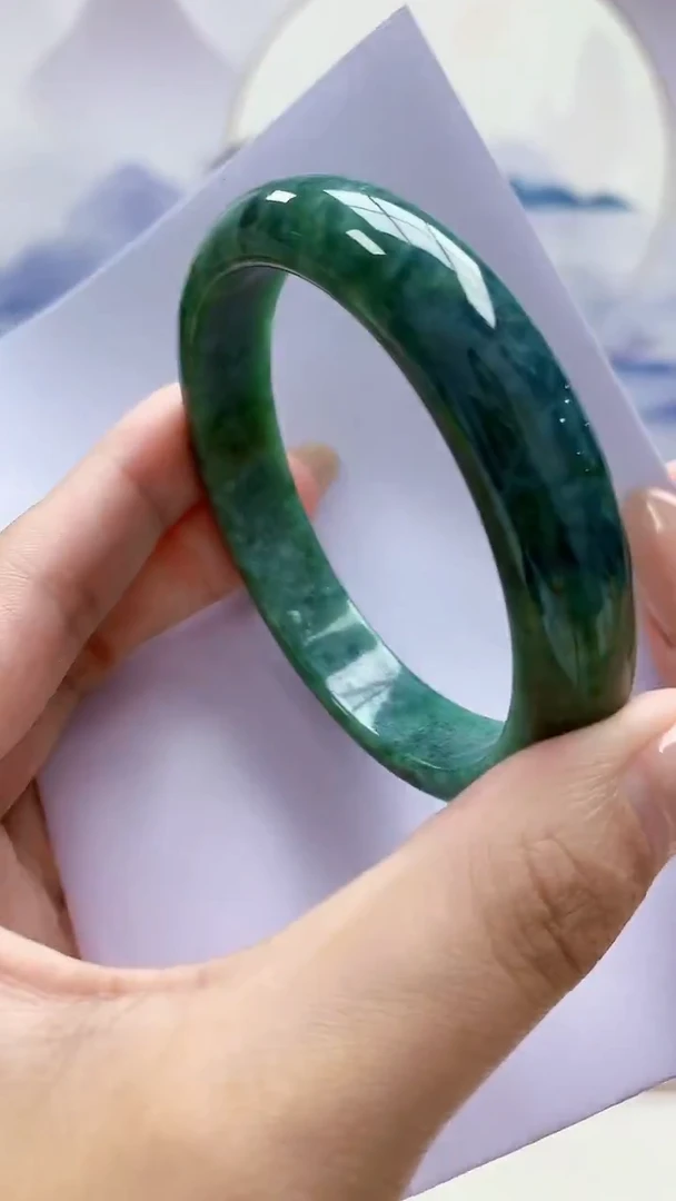 未镶嵌定制翡翠4852MM-毛货手镯（63圈）32