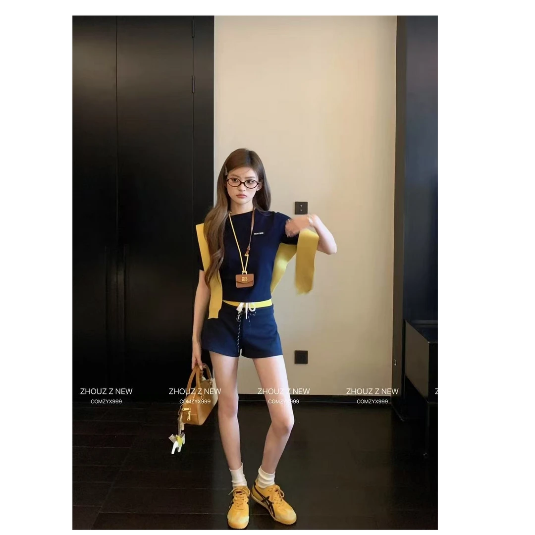 （直播间扣号）仙女风时尚套装女装半裙百褶裙上衣夏季不规则小众