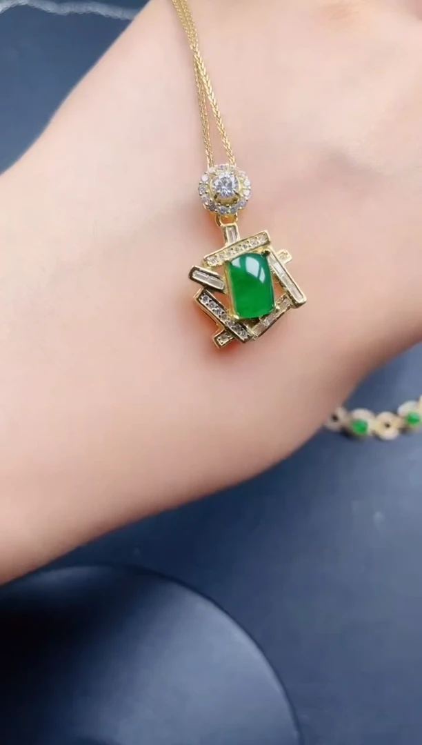 翡翠戒指银S925镶嵌432432