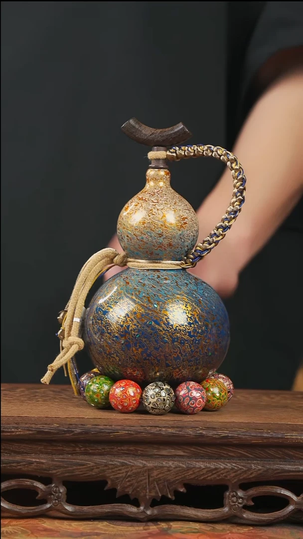 WO071漆艺酒葫芦不包手串