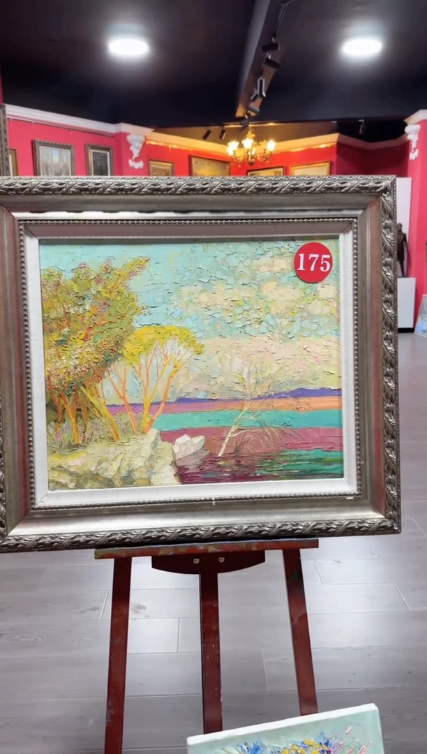 俄罗斯手绘油画作品《 风景 》50*60