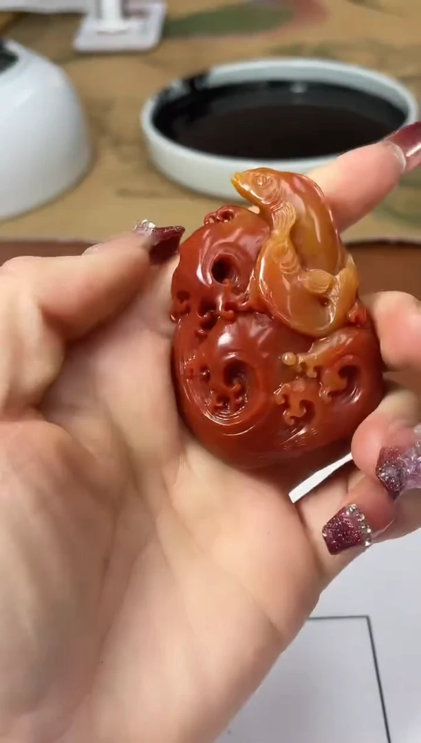 【闪购商品】老挝石印石篆刻朱江浩X45542或跃在渊