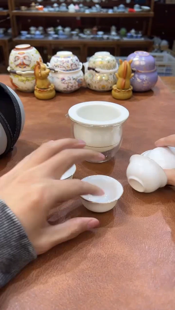 真的很便宜会开片的旅行茶具