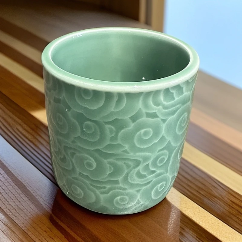 【小乔赏瓷】th青瓷祥云陶瓷茶杯主人杯th118