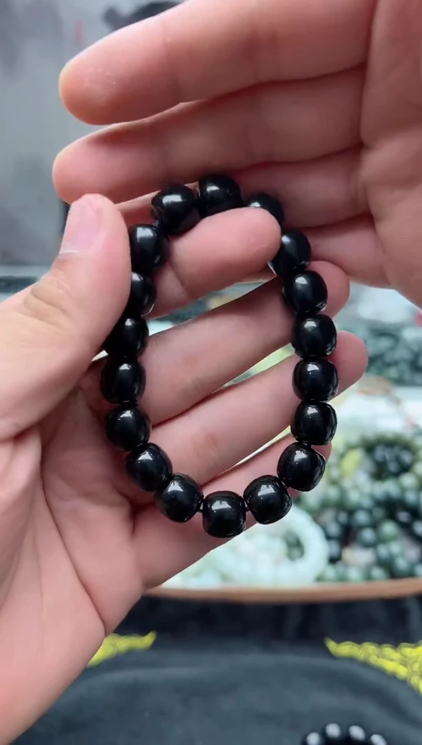 手串未镶嵌和田玉黑青12