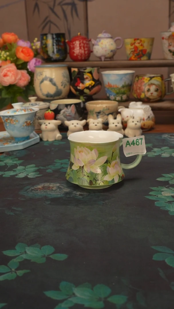 石一   荷叶荷花马克杯467