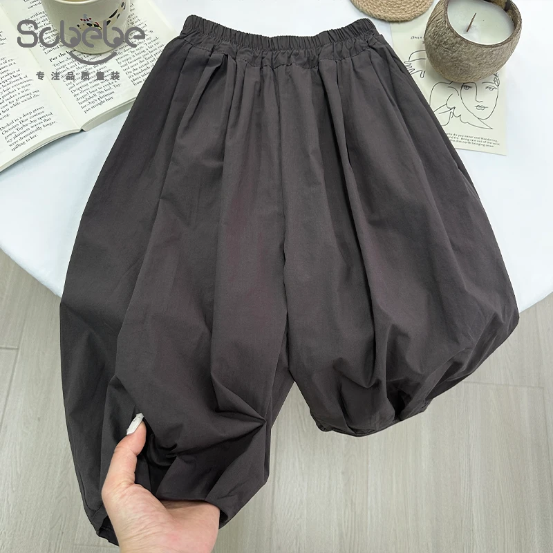 【仟与】儿童休闲裤欧若风夏季新款简约百搭竖折休闲裤CK182