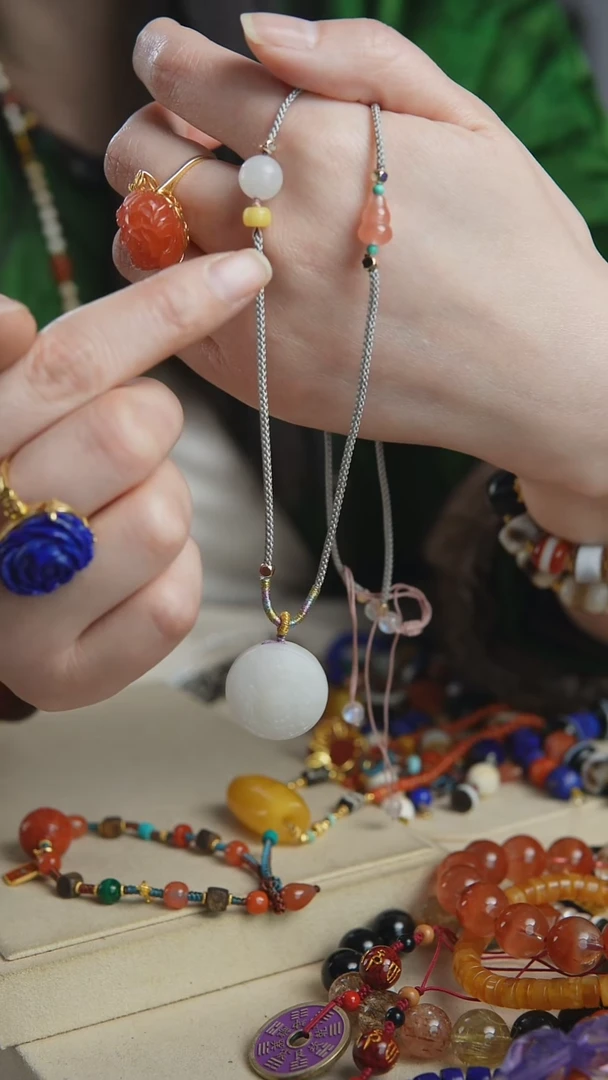 【闪购商品】和田玉颈饰未镶嵌和田玉编绳吊坠