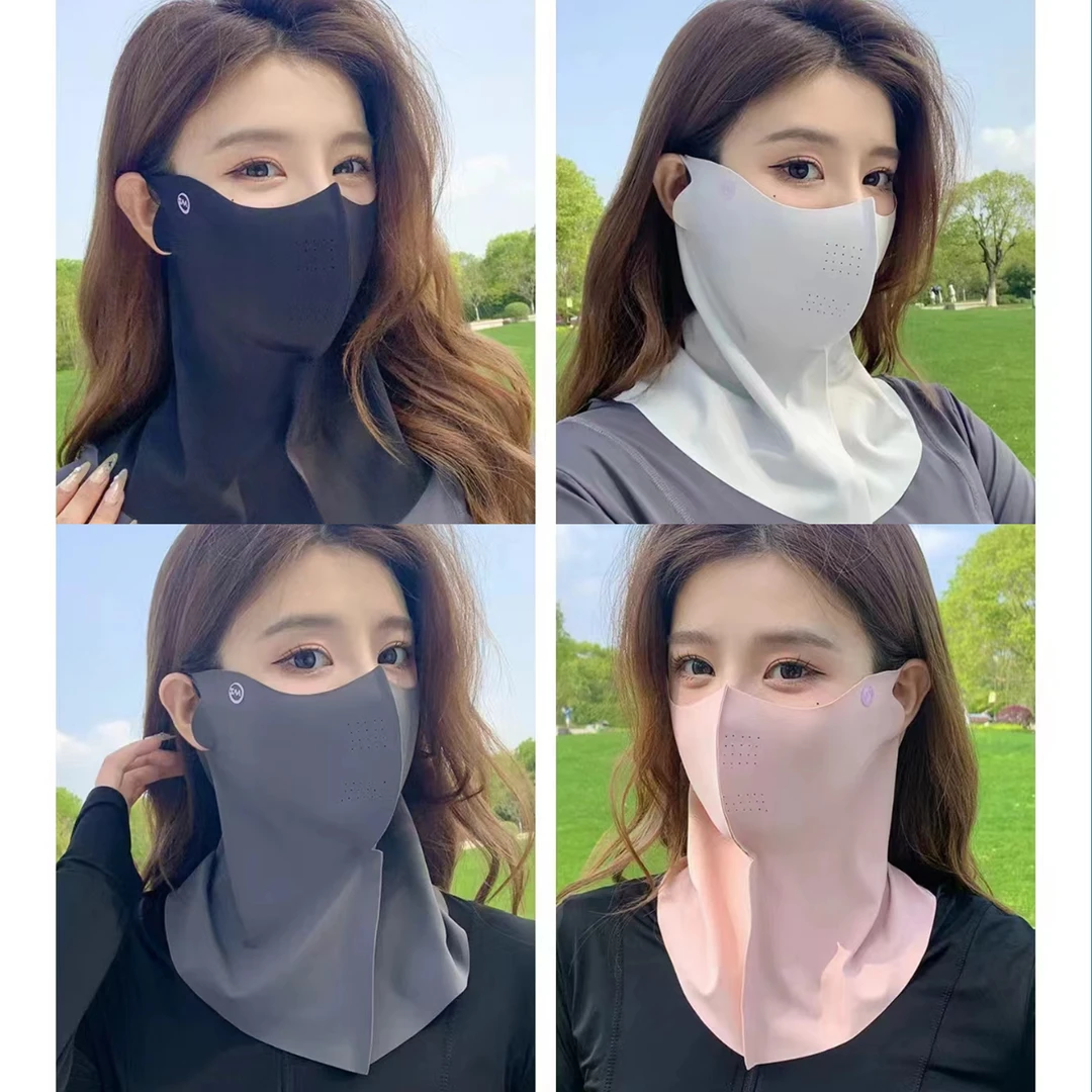 【拍一发三】爆款夏季护颈防晒冰丝面罩 无痕透气遮阳防紫外线口罩