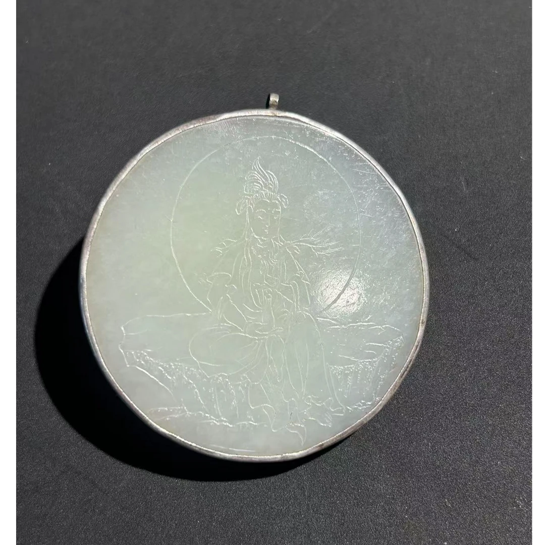 库出/清/和田玉包银观音牌/122680111