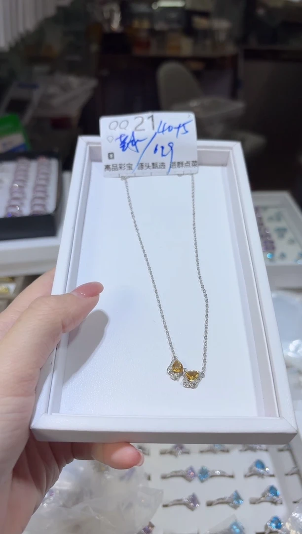 【闪购商品】水晶项链银S925镶嵌多样性发一QQ21