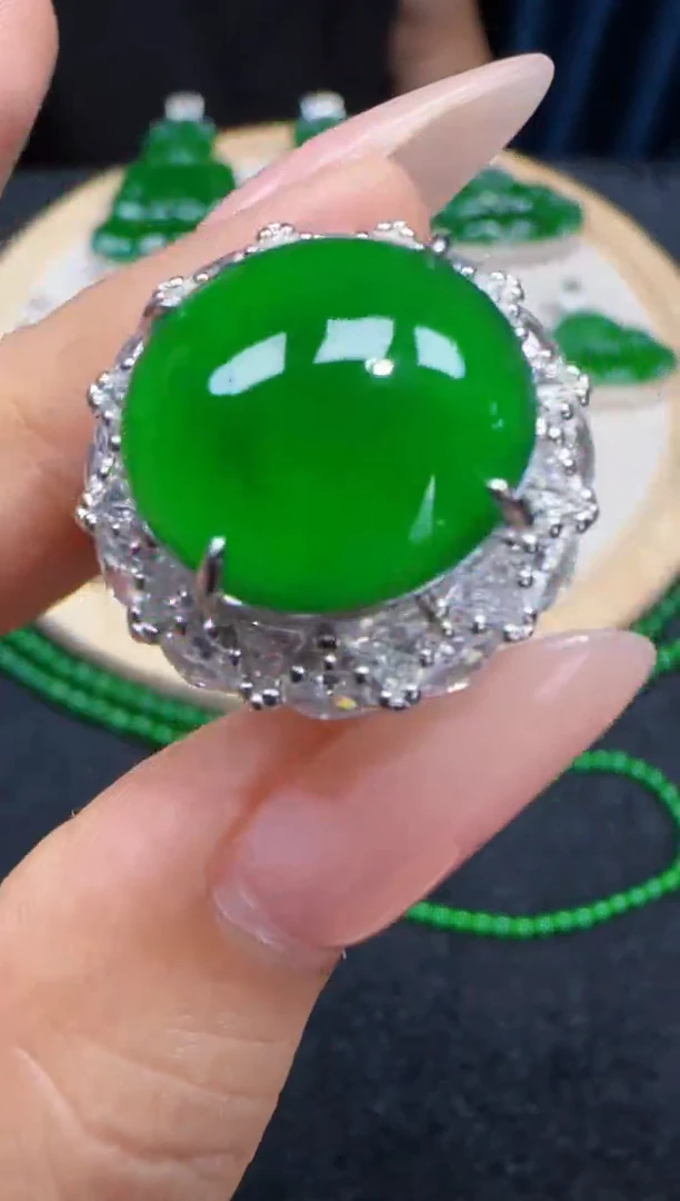 未镶嵌定制翡翠翡翠戒指172