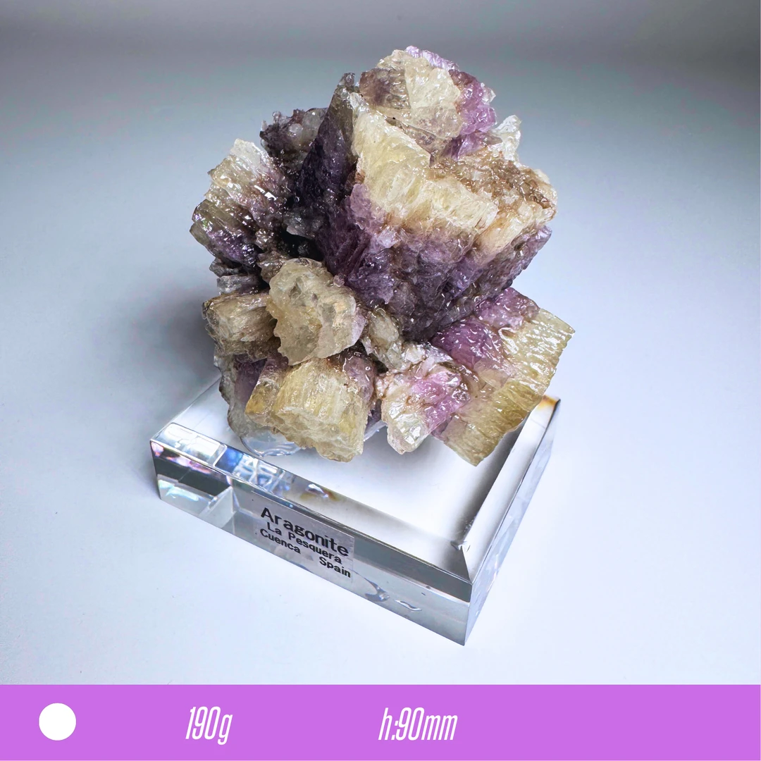 *西班牙【霰石/六面体】矿物标本摆设矿标收藏