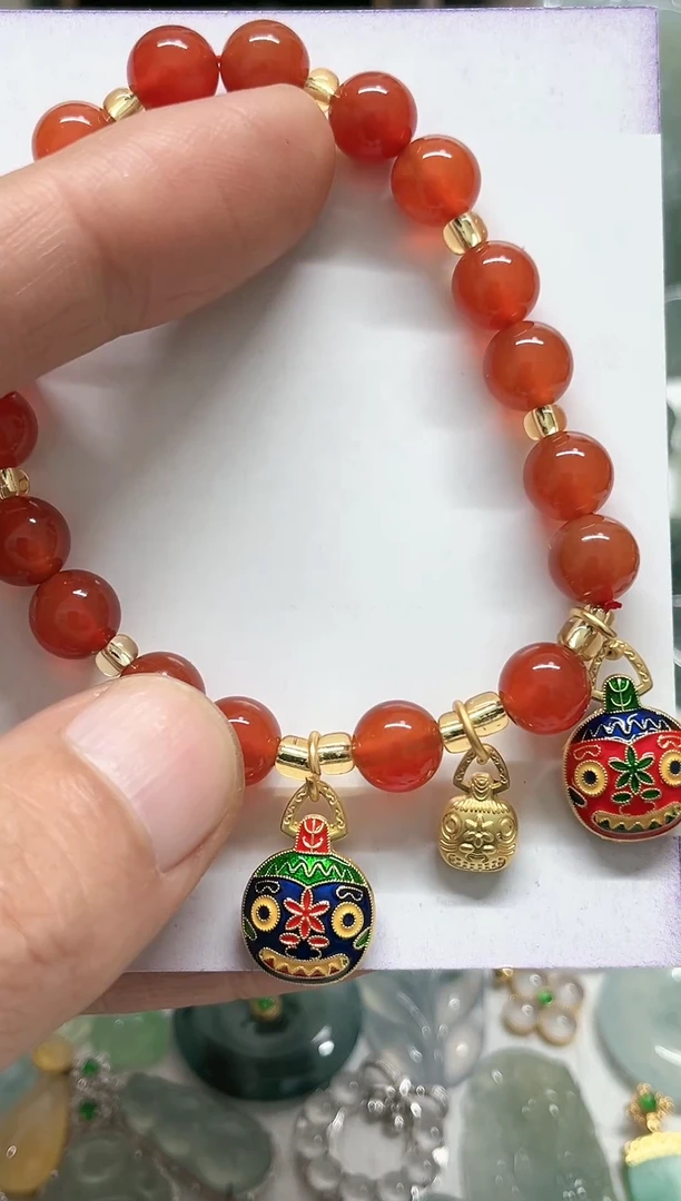 【闪购商品】玛瑙/玉髓手串未镶嵌天然玛瑙手串