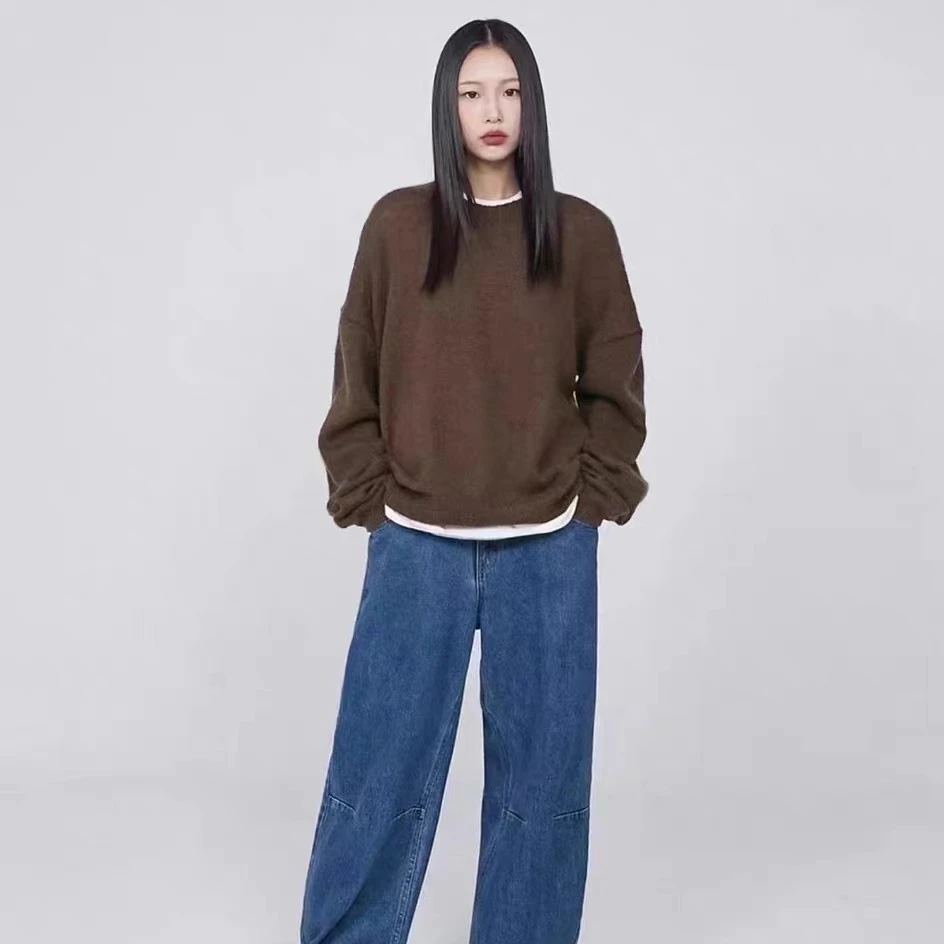 闪闪兒精选 spe11diet三色简约圆领毛衣22084