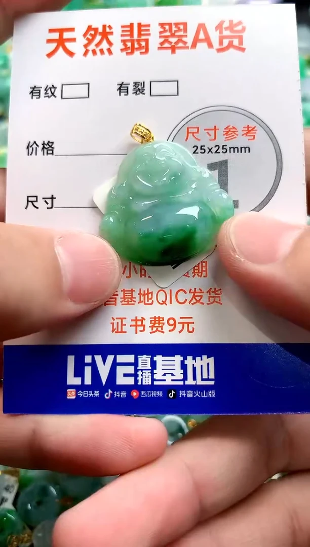 颈饰18K金镶嵌翡翠0181119423