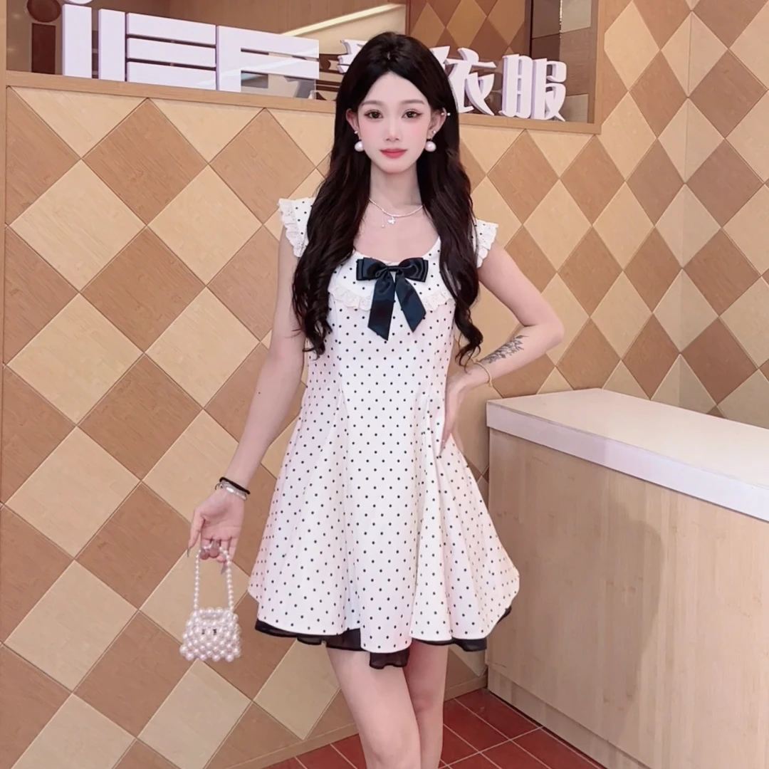 裙子连衣裙波点时尚套装夏季气质女孩套装