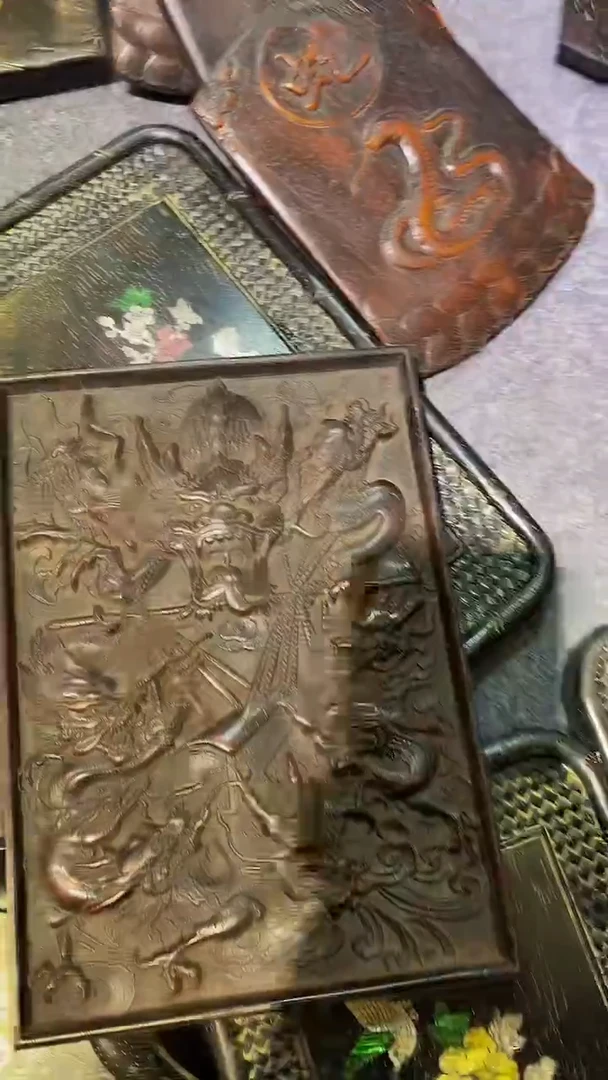 木紫檀雕刻板一物一拍