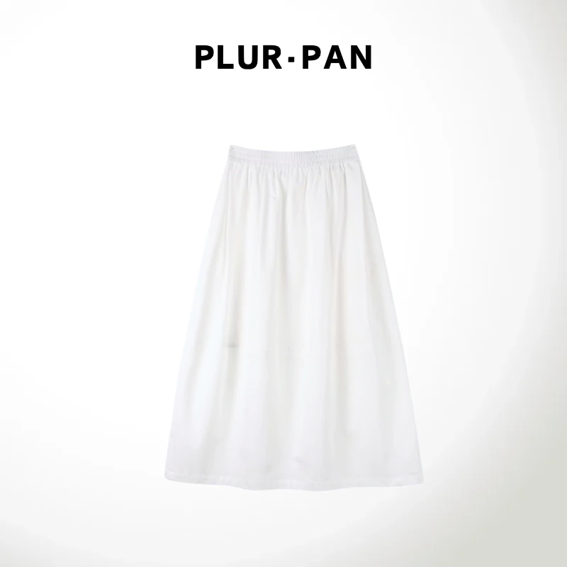 PLUR·PAN高级感会呼吸口袋休闲百搭花苞半裙