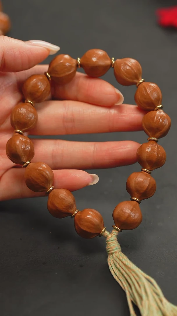 橄榄核手串水晶核素串