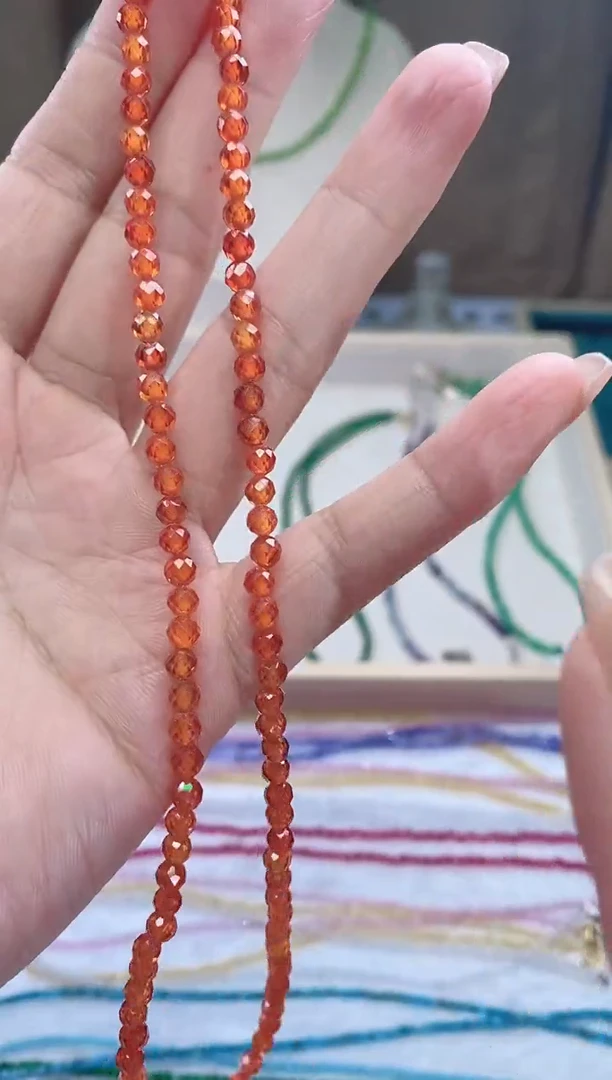 【闪购商品】石榴石（芬达石）项链14K金镶嵌诗颜甄选珠宝SYZB75