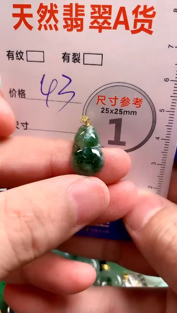 翡翠18K金镶嵌颈饰23000908
