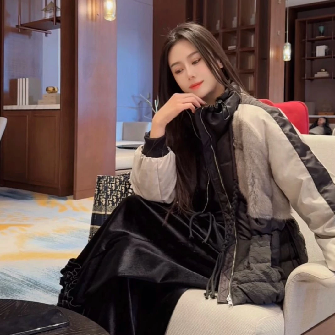 PINSHANGXIBAO/品尚喜宝上衣时尚宽松百搭水貂鹅绒外套 85136-E