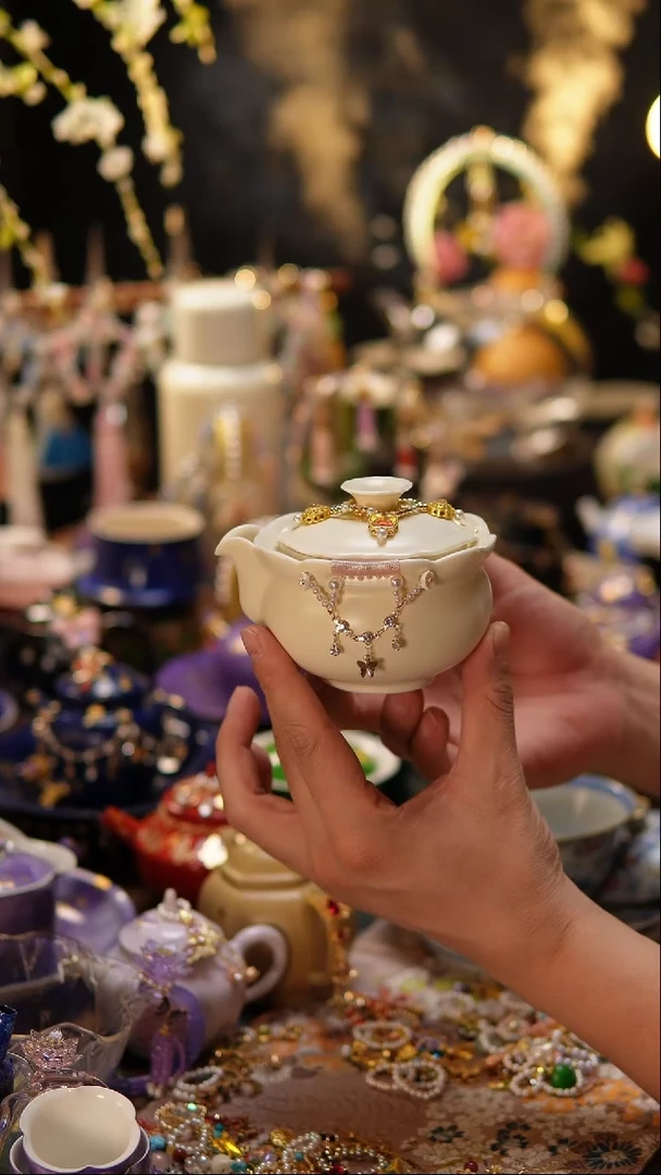 茶宠象牙白手抓壶手抓