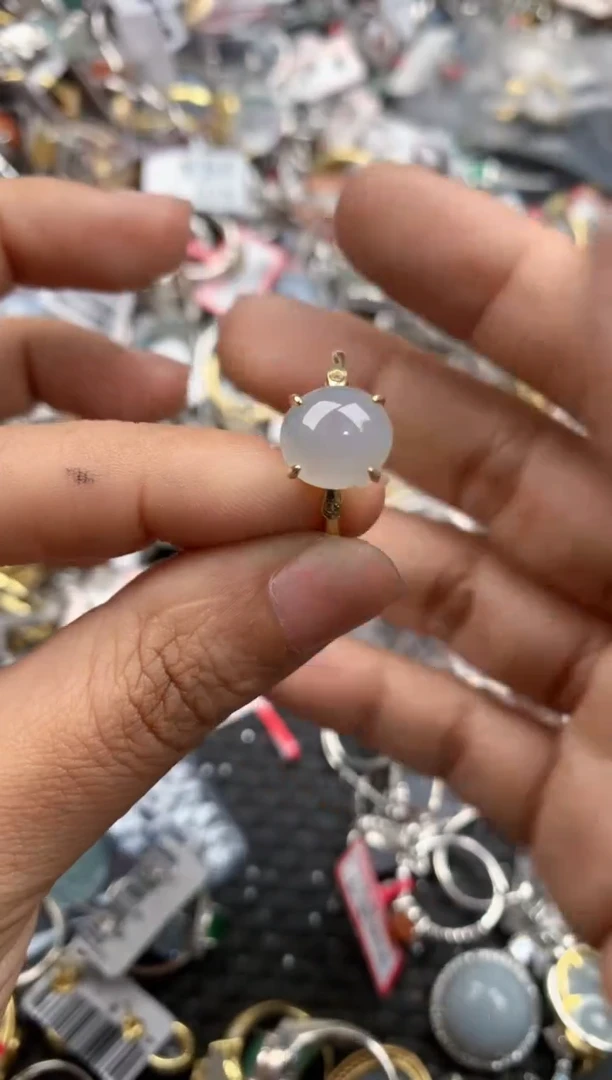 银S925镶嵌戒指翡翠888---4
