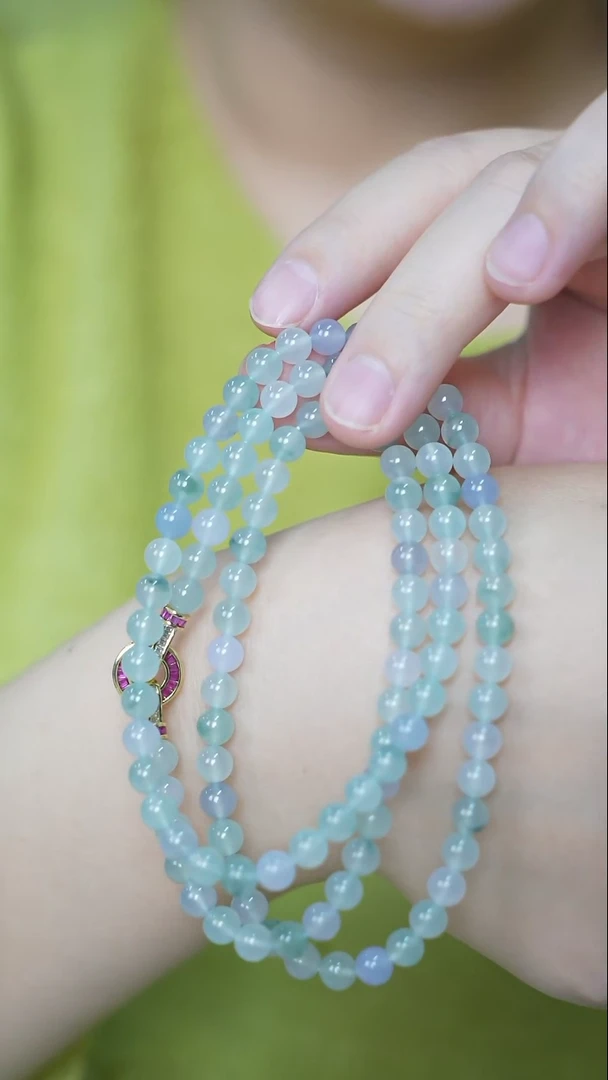 【闪购商品】翡翠手串未镶嵌AA/高冰翡翠多圈手串