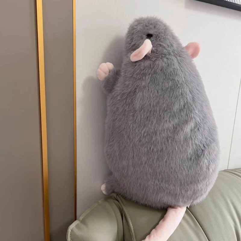 可爱毛绒大老鼠玩偶抱枕仿真花枝鼠毛绒玩具搞怪礼物豚鼠公仔yj