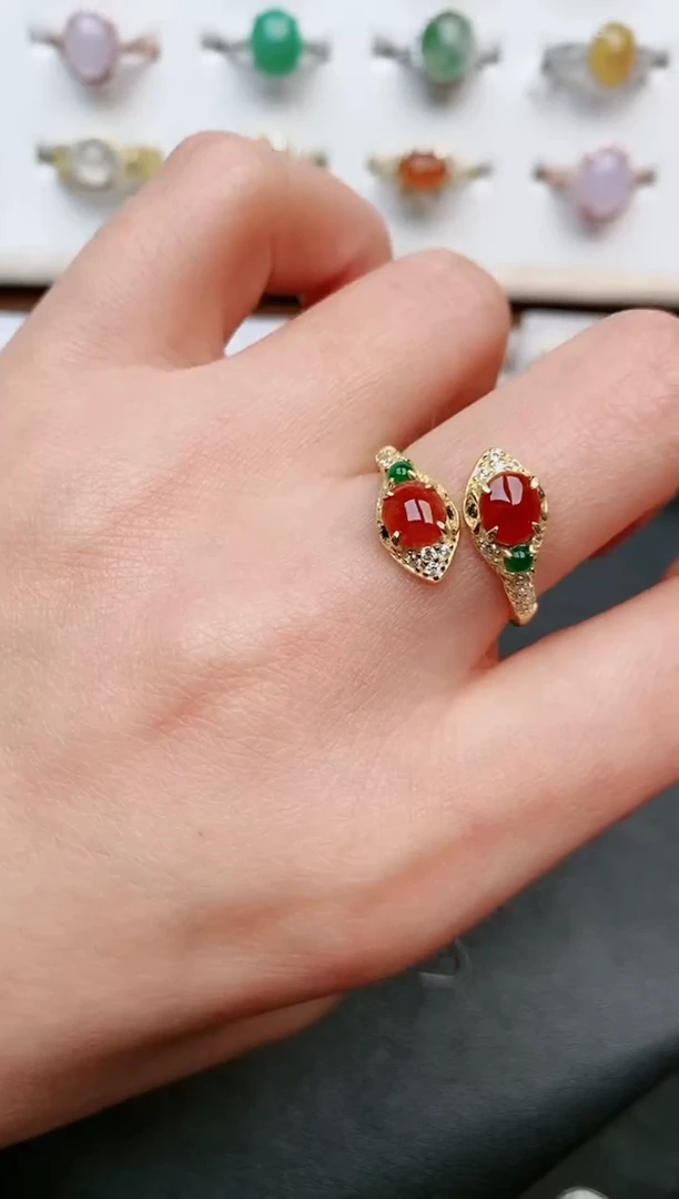 【闪购商品】翡翠戒指银S925镶嵌0000