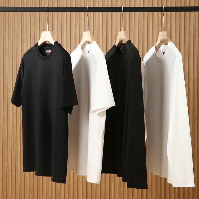 简约风！春夏新款！男士纯棉T恤宽松运动休闲百搭半袖长袖纯色上衣